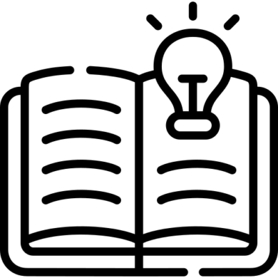 Das ist ein Icon, welches ein Buch als Symbol für Wissen darstellt.